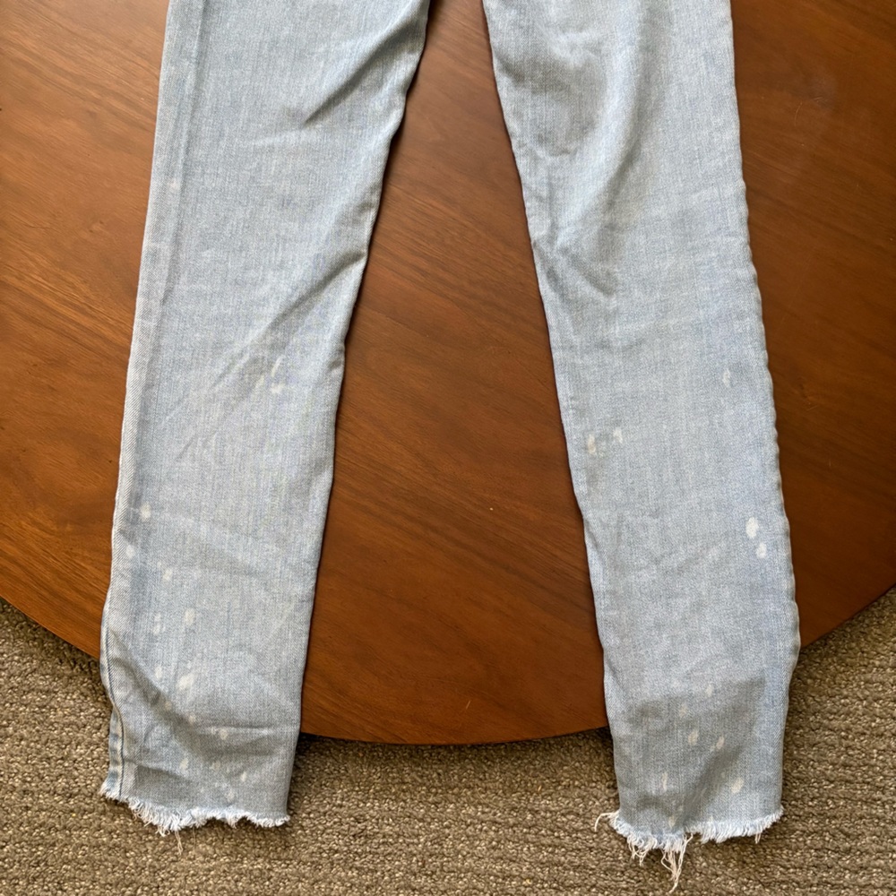Abercrombie & Fitch High Rise Jeans Light Blue Faded Women's Size 24" - Picture 7 of 11
